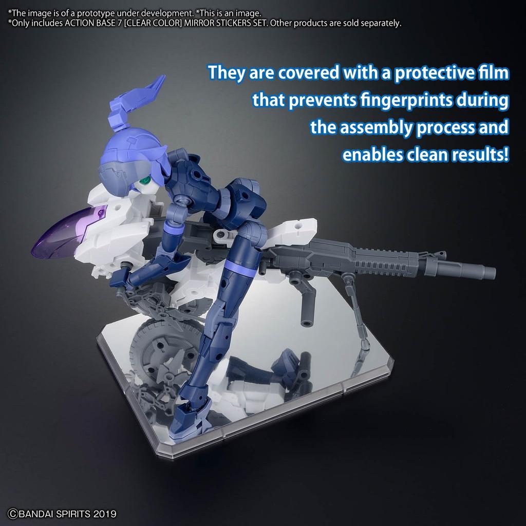 Action Base 7 [Clear Color] Mirror Sticker Set Plastic Display Stand