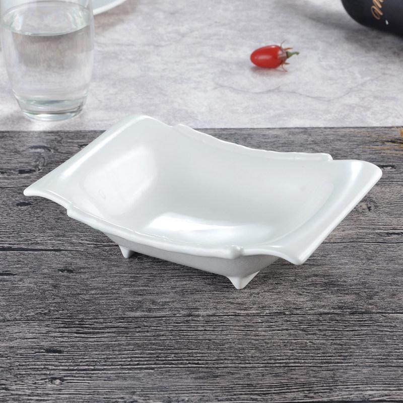 

Pure White Bamboo Slice Ceramic Bowl: Ideal for Cold Dishes, Desserts, Fruit Salads, and Soups - Perfect for Hotels and Homes 8.5 inch Bamboo Slice Bowl