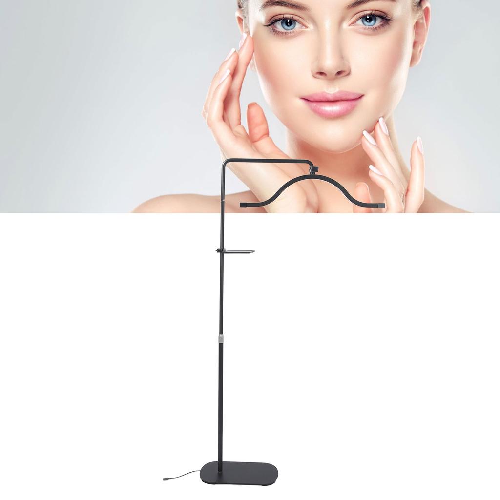 Floor Half Moon Light 29inch Rotating Hd 45W 3200K5600K Height   with Phone Clip Half Moon Lamp for Buty Skincare