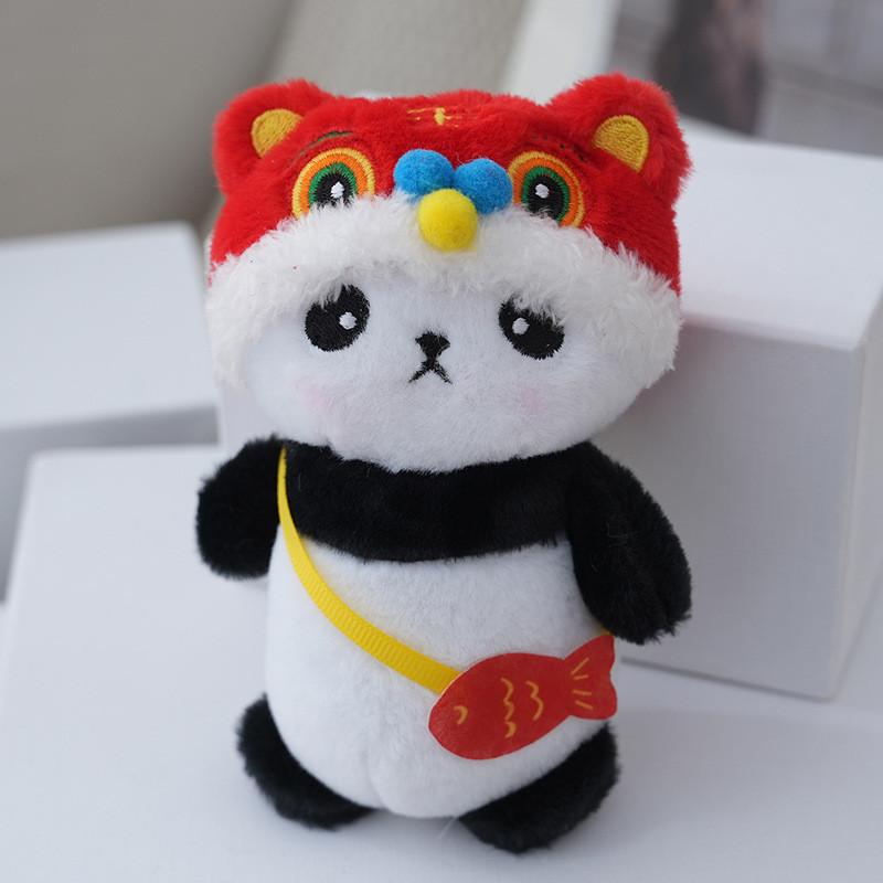 Creative Cartoon Panda Plush Keychain Cute Backpack Tag Soft Toy Panda Bag Ornament