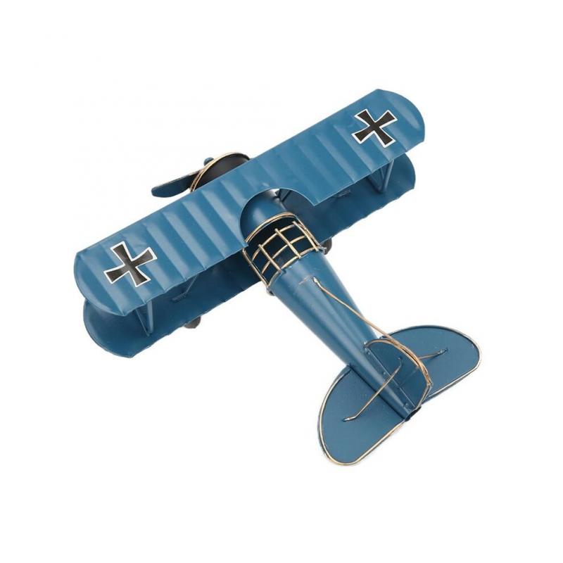 Flugzeugmodell-Dekoration, Vintage-Doppeldecker, Handgefertigte Heimdekorationen, Schreibtischdekoration, Schreibtischdekoration, Flugzeug