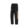 Side Stripe Straight Leg Retro Sports Casual Pants Unisex Bottoms Black Gold TR90PT-BG