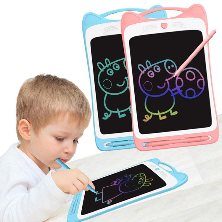 8.5 Inch Color Electronic Digital Writing Tablets Kids' Cartoon Kitten Drawing Board LCD Memo Pads Toy