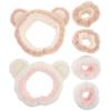 Skincare Kopfband Armband Set Plüsch Beige