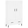 VidaXL Buffet haut blanc 69,5x31x115 cm bois d'ingénierie 830340