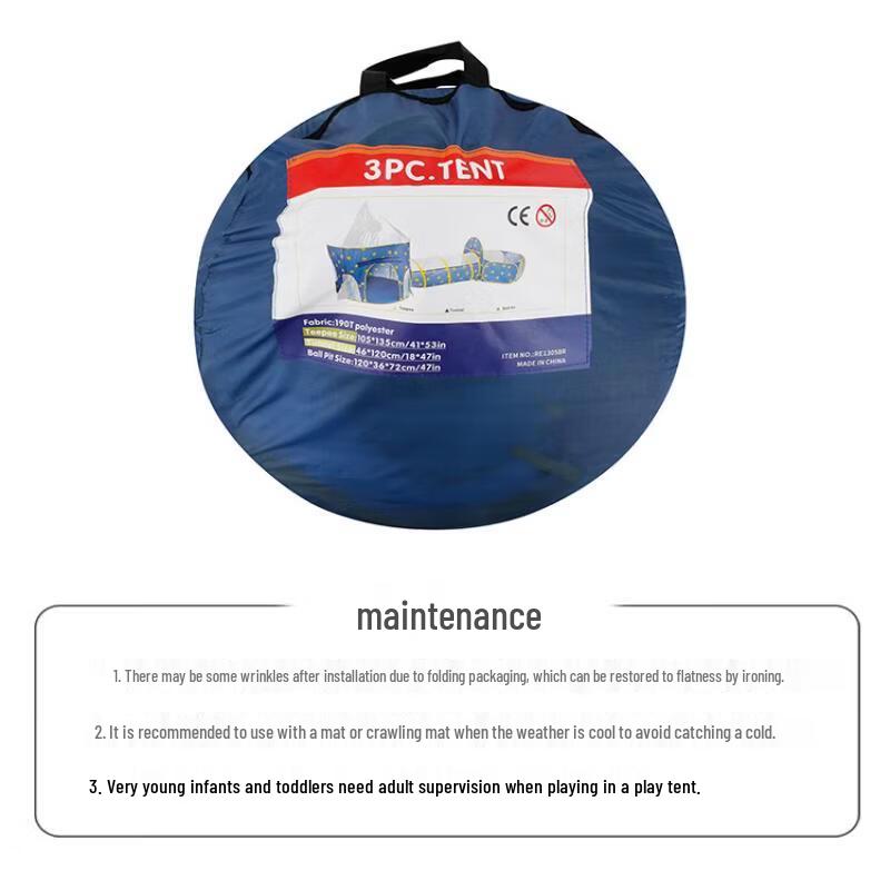 ZISIZ Kids' Rocket Play Tent & Tunnel Set