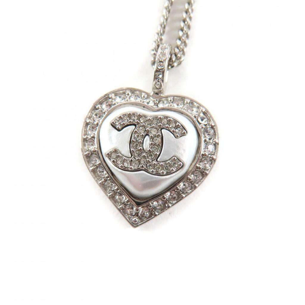 Excellent CHANEL Necklace Silver Women B23B Used