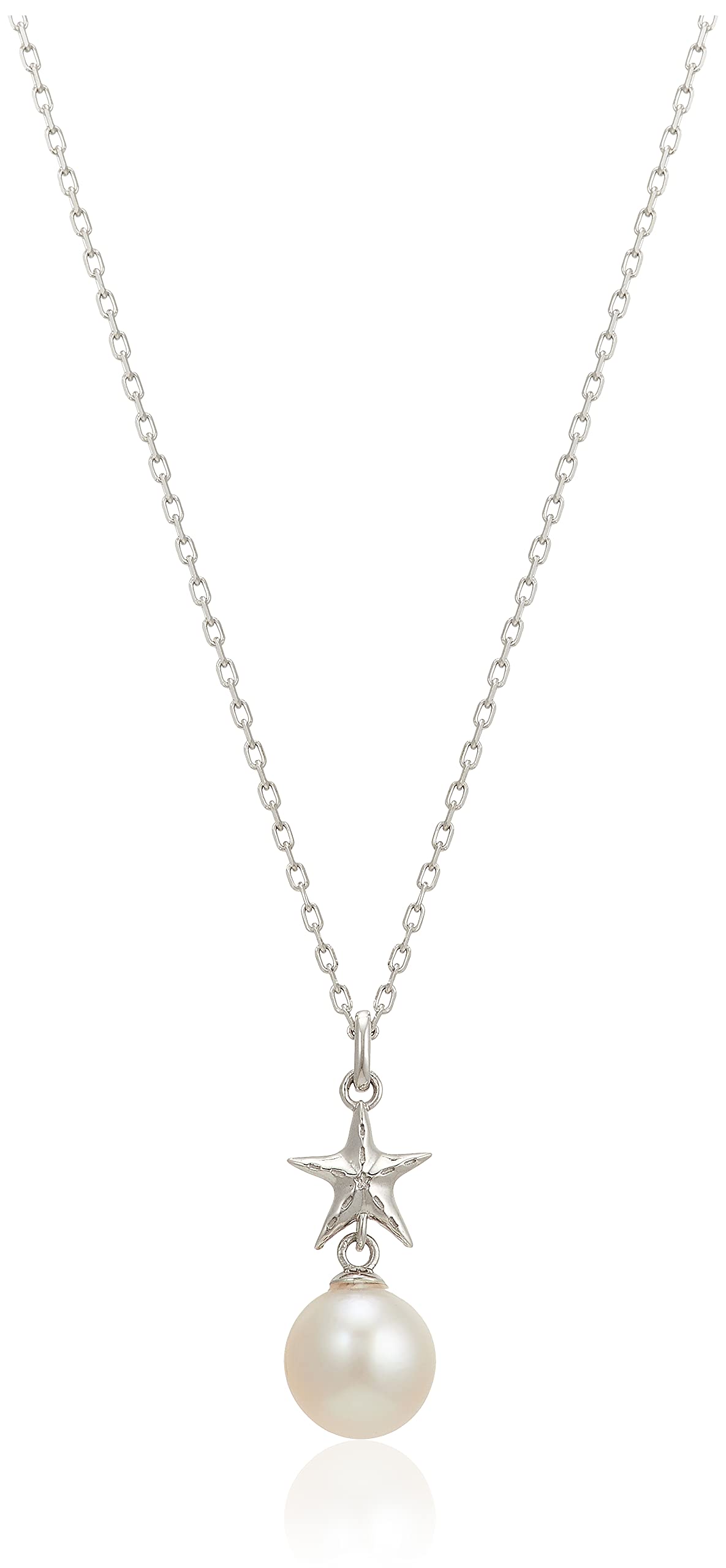 

Estelle Disney The Little Mermaid June Birthstone Silver Rhodium-Plated Akoya Pearl Necklace (0772-2139-0019-0000)