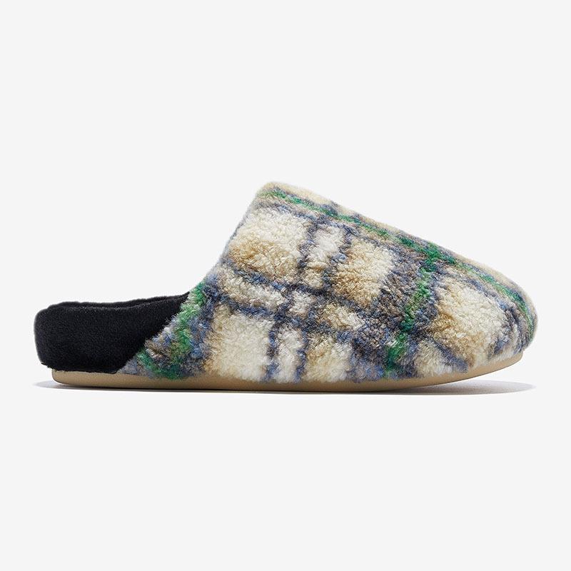 Ant's Love Plaid Fashion Comfortable Home Couple Style Closed-Toe Cotton Slippers for Men and Women - Autumn & Winter Collection
