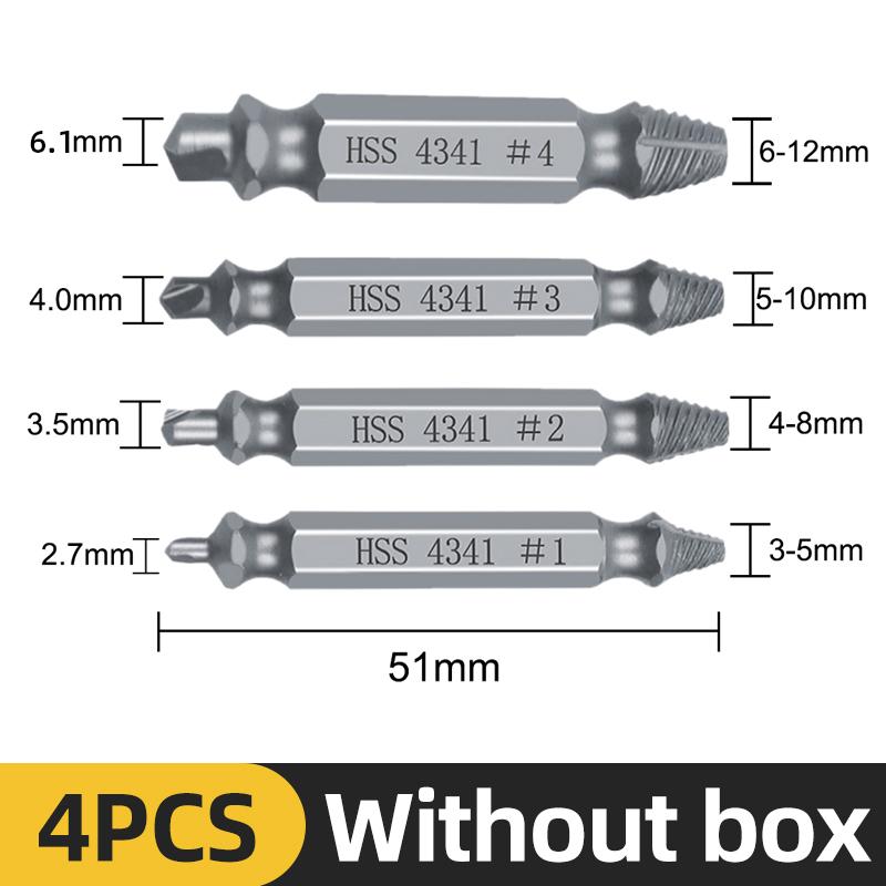 

Набор из 4/5/6 предметов для извлечения поврежденных винтов, набор центральных сверл, деревообрабатывающие инструменты, экстрактор сломанных болтов, экстрактор для удаления болтов и винтов