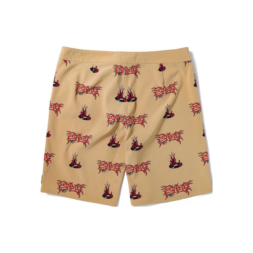 Vans OTW Asia Artist Collaboration OKEH Flame Print Shorts Unisex Bottoms Khaki VN000FTWCGU