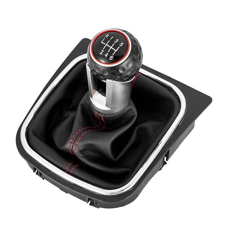 5/6 Speed Integrated Modified Gear Shift Knob & Dust Boot for VW Golf 5/6 -Car Transmission Lever, Durable Auto Accessories