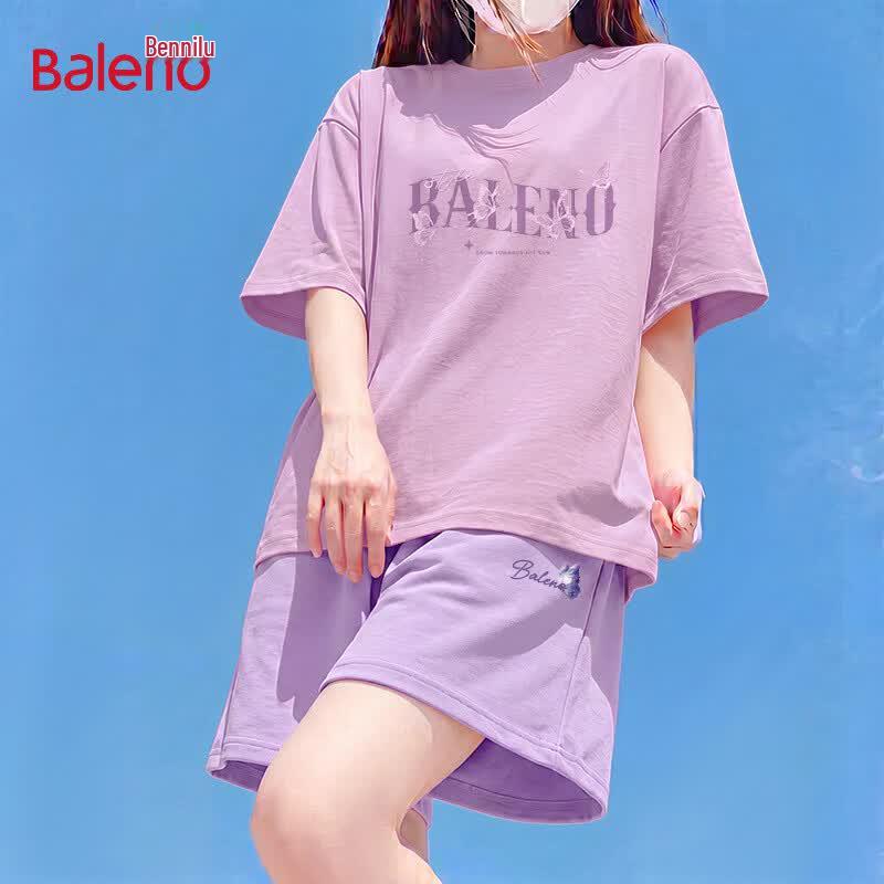 Baleno Women's 2026 Summer Pure Cotton Short Sleeve & Shorts Set