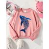 Kids Sweatshirt,Fashion Sweatshirt Featuring Oceanic Whale Art , a Stylish Crew Neck Top Suitable for Autumn And Winter,
