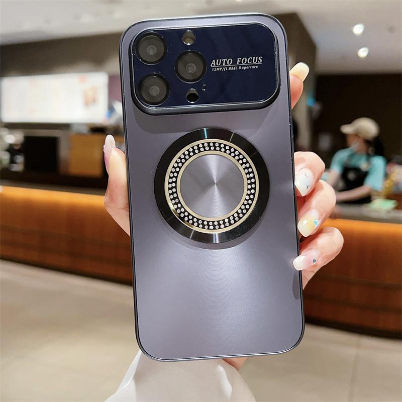 

Роскошный модный гальванический чехол для телефона Aurora Flash Diamond для iPhone 14 13 12 11 Pro Max, противоударный чехол с большим окном iPhone 11 чёрный
