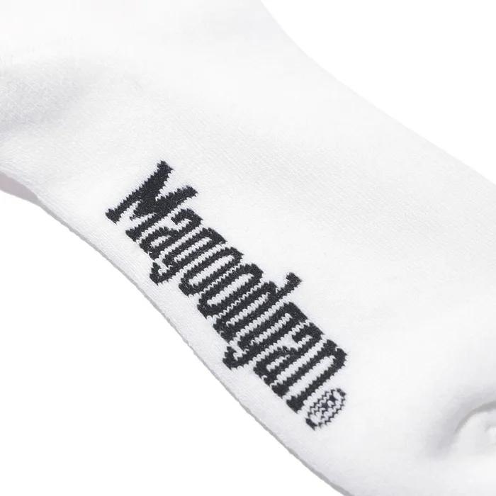 Athletic 9401 Logo Embroidered Off-White Sports Socks