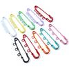 10pcs 50x16mm Safety Pins Brooch Metal Sewing Pins Clothes Pins with 3/5 Loops for Tags DIY Crafts Jewelry Making Findings