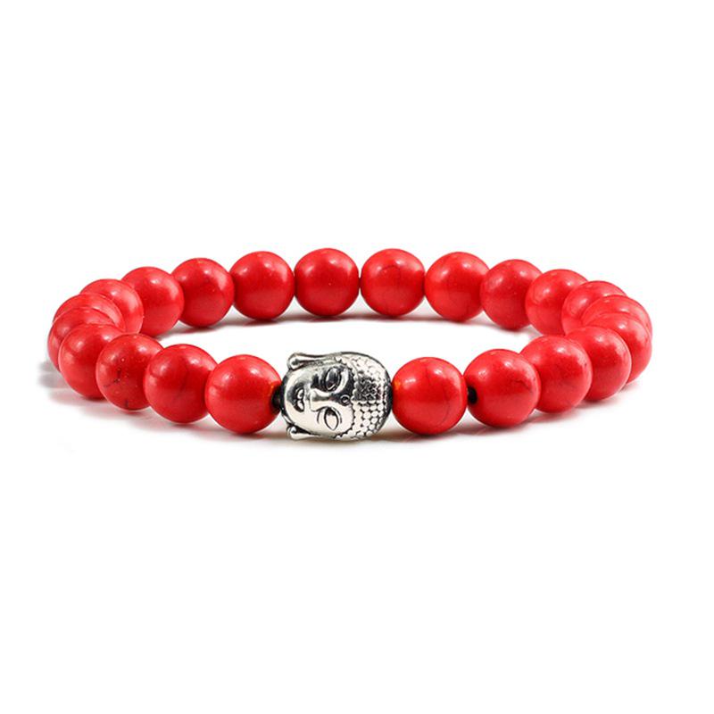 Volcanic Rock Buddha Beaded Bracelet for Women