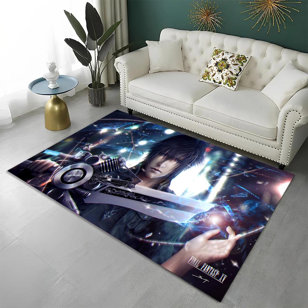 3D Final Fantasy Game Gamer FF14 HD Carpet Rug for Home Living Room Bedroom Sofa Doormat Decor,Child Area Rug Non slip Floor Mat