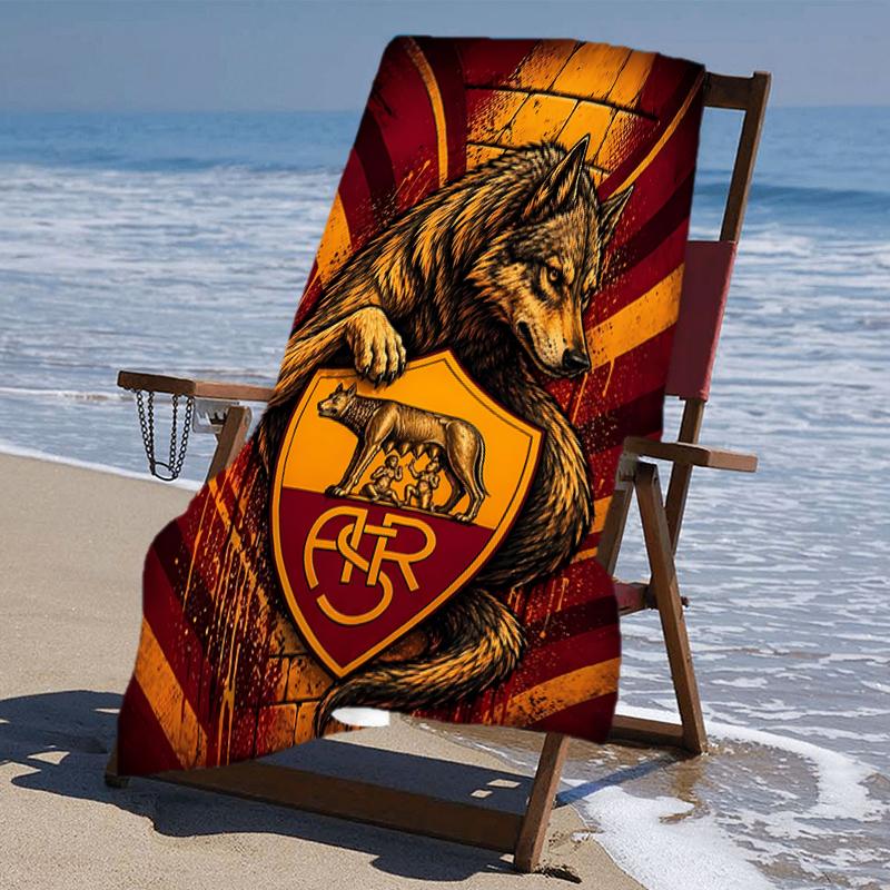 Beach Towel with Rome logo Pattern - soft,absorbent,machine washable Lightweight&Modern,swimming,Travel Essentials