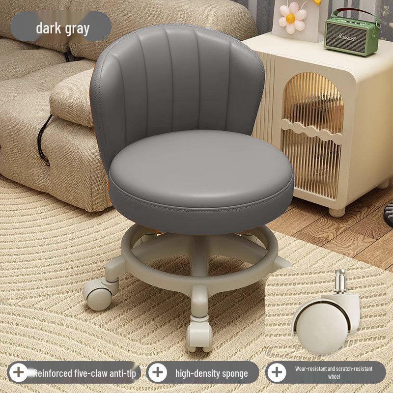 Adjustable Rolling Stool for Kids: Walk Learning, Shoe Changing, Grout Cleaning, Silent Mopping, with Wheels