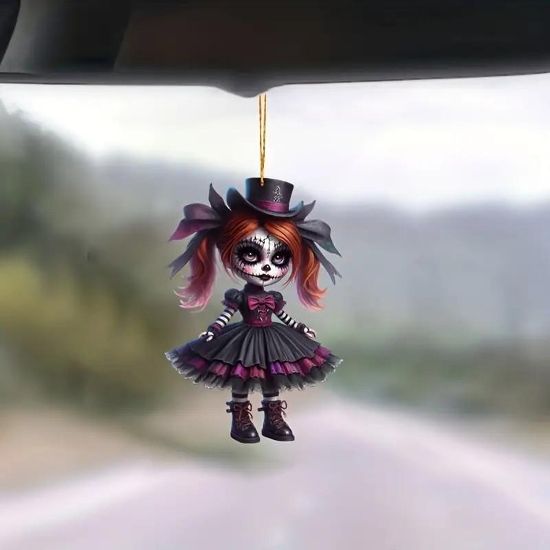 Car Delightful Acrylic Rearview Mirror Charm Fun Cartoon Design For Decoration Interior