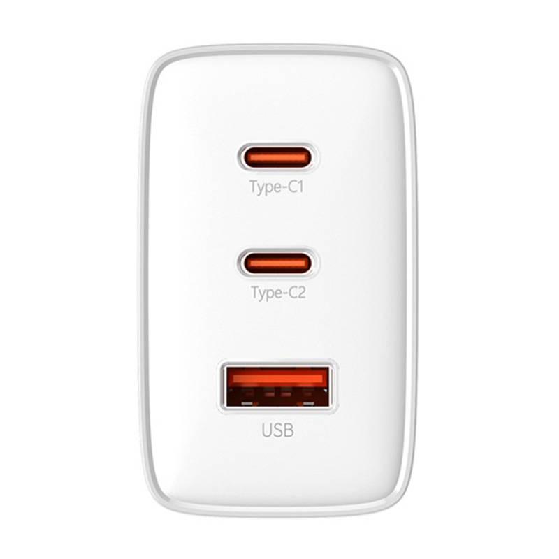 Ładowarka Sieciowa Baseus Os-Cube Pro 2Xusb-C + Usb, 65W (Biała)