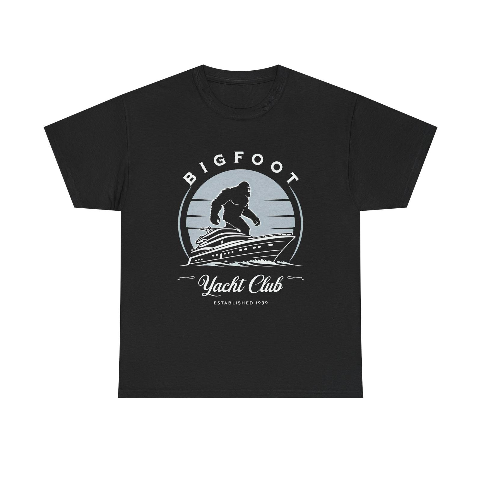Bigfoot Yacht Club Tee Unisex Heavy Cotton Shirt Funny Gift for Sasquatch Lovers 2XL