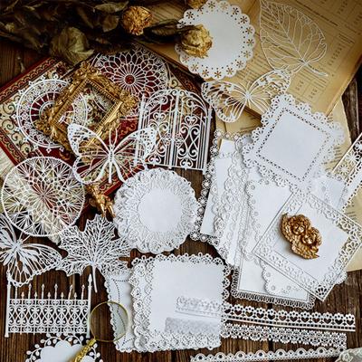 10 Teile/satz Scrapbooking Pad Spitze Muster Einfach zu Bedienen Leichte Handwerk Material Journaling Papier für Hause