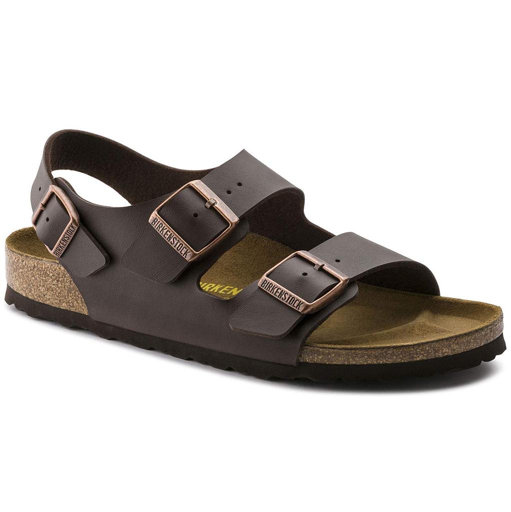 Birkenstock Milano Sandals Dark Size 24cm (Narrow Width), Birko-Flor, Brown,