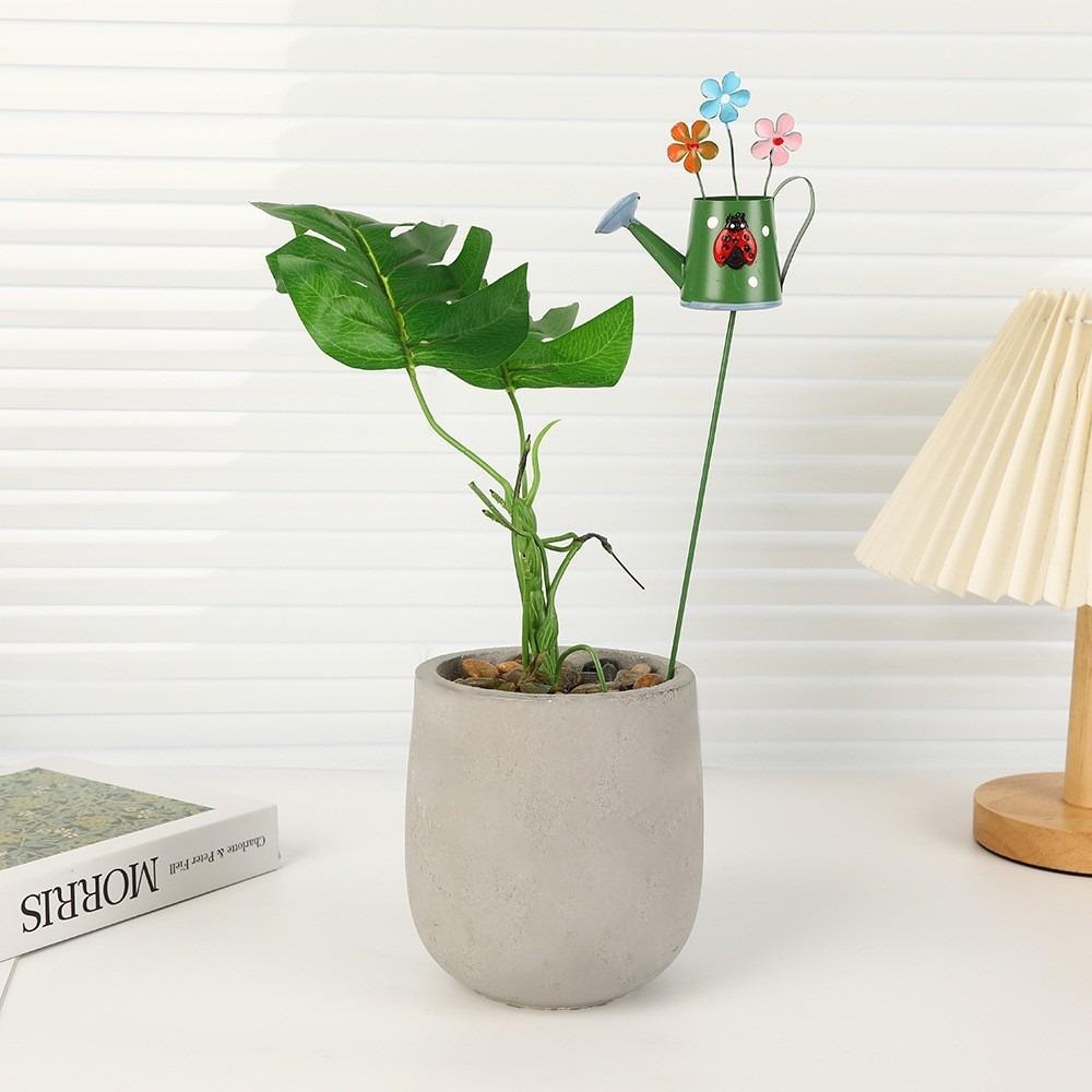 Dopamine Color Flower Pot Plugin Cartoon Potted Decoration New Ground Plug Accessories  Garden