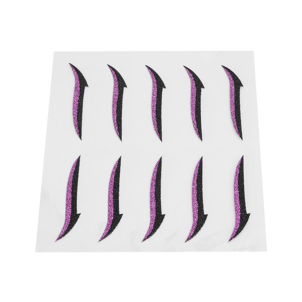Eyeliner Stickers Colorful Reusable Waterproof Self Adhesive Eyeliner Stickers for Weddings Dance PartiesPurple