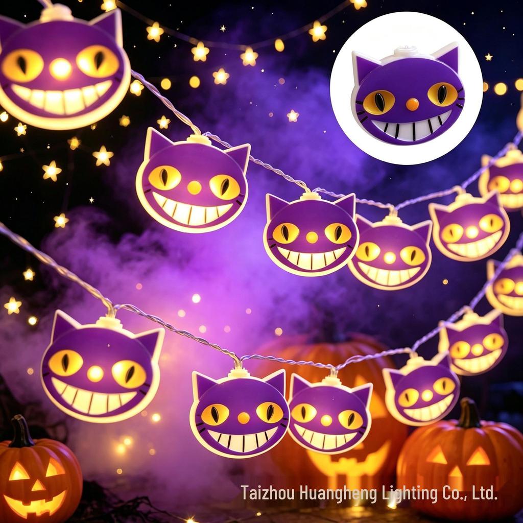 Colorful LED Halloween Ghost String Lights: Cute, Decorative Halloween Lighting