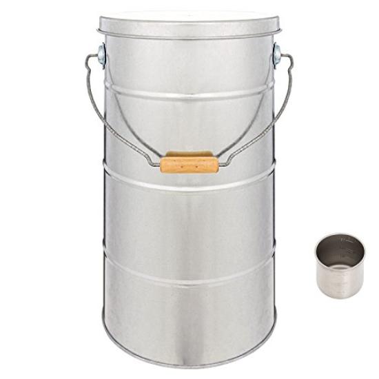 Bon Furniture Featured on TV Rice made in rice rice measuring cup insect oxidation galvanized rice silver - - bin, airtight, Japan, 10kg, storage,