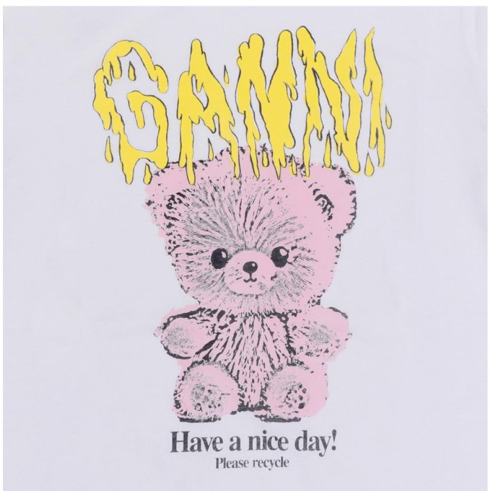 Ganni Teddy Logo PrinT Women S T ShirT T4289 151