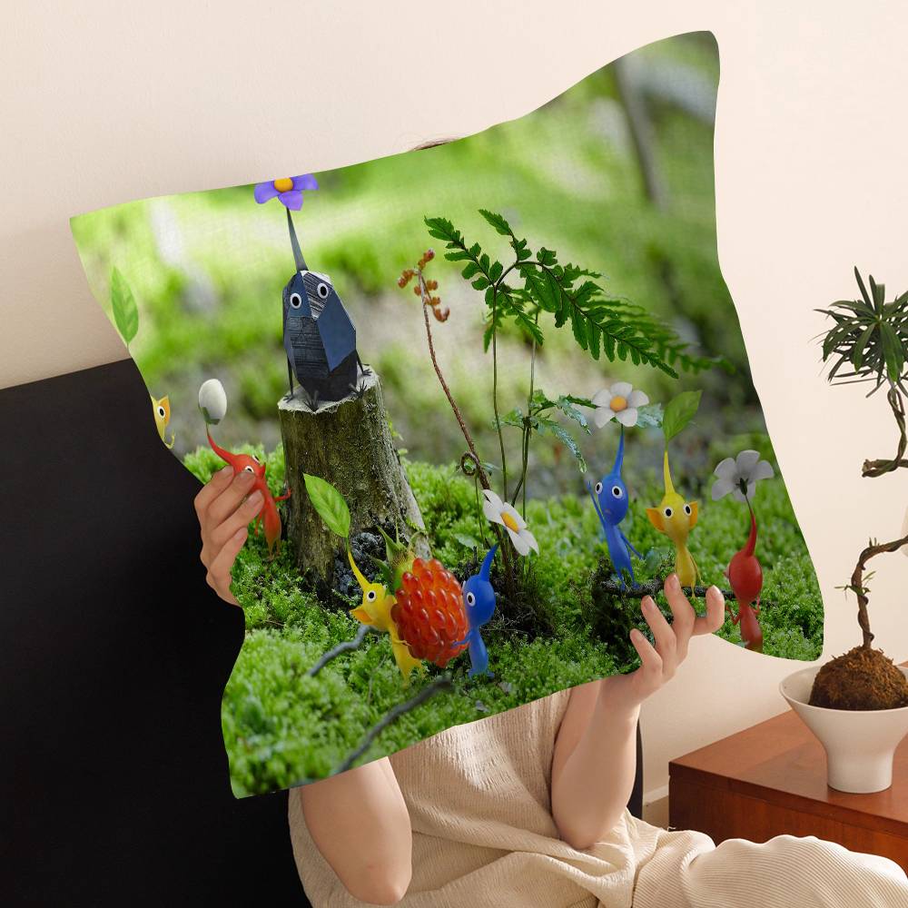 P-PikminS Stitch Lucky Dragon Pillow Cover Sofa Cushion Cover Home Room Decoration Children Gift