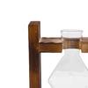 Glass Hydroponics Plant Propagating Station Desktop Vase Wooden Frame Diamond Shaped