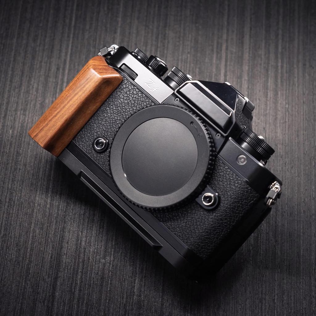 Iborrys Premium Solid Wood Camera Compatible with Nikon Zf with Dedicated Quick Release Handcrafted with Premium Retro Natural Wood Handle Grip,