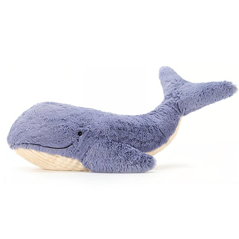 

JELLYCAT Ocean Whale Wilbur Caress Blue Doll Plush Figure 13cm/37cm/46cm Height 37cm синий