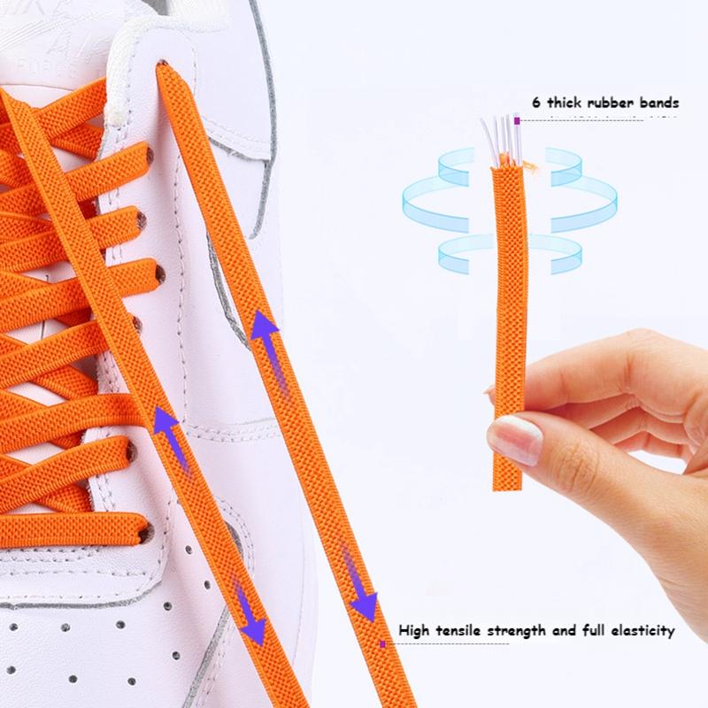 No Tie Shoe Laces Elastic Sneakers Shoelaces Multicolor Magnetic Lock Shoelace Kids Adult Quick Laces One Size Fits All Shoes