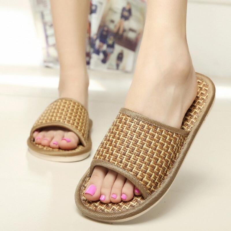 

Rattan slippers, summer indoor shoes, sandals, shoes No. 36