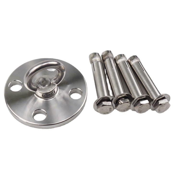 304 Stainless Steel Rotating Eyelet Aerial Yoga Swing Hook and Fixed Plate