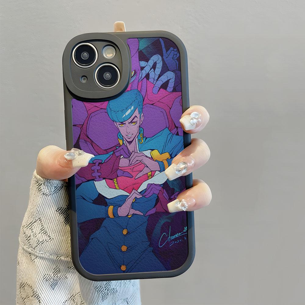 JoJo's Bizarre Adventure JoJo Anime Handyhülle Handyhülle Für IPhone 16 14 13 11 12 Pro Max Mini X XR XS 8 Plus Mini Lammfell Si