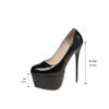 Γυναικείες Γόβες Πλατφόρμα Μεγάλων Μεγεθών 16cm - Ψηλοτάκουνες για Νυχτερινά Κέντρα & Συμπόσια