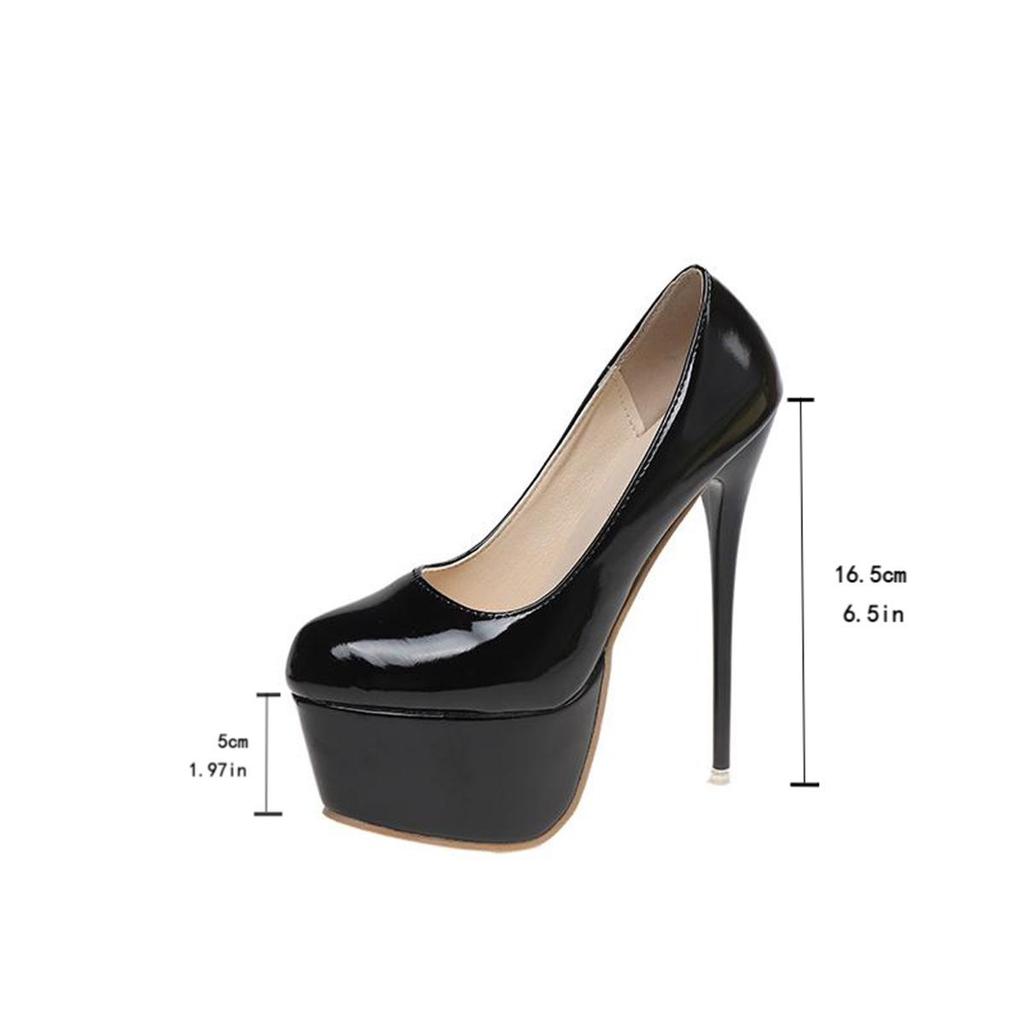 Γυναικείες Γόβες Πλατφόρμα Μεγάλων Μεγεθών 16cm - Ψηλοτάκουνες για Νυχτερινά Κέντρα & Συμπόσια