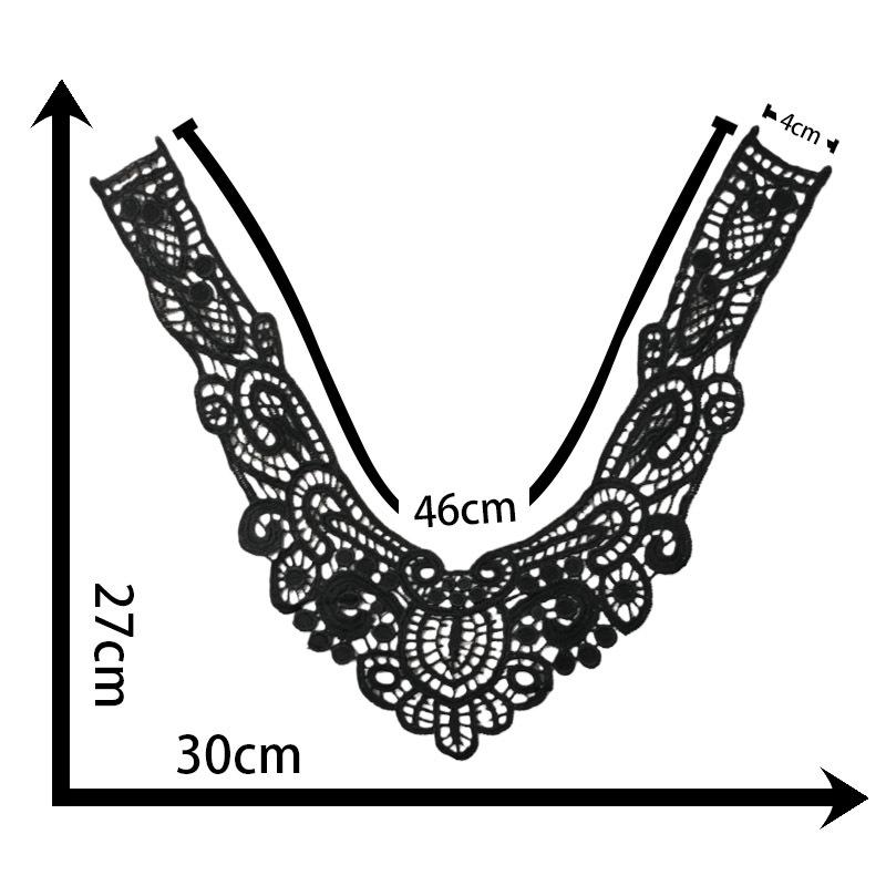 Женская Водорастворимая Кружевная Молочная Шелковая Вышитая Цветочная Ткань для Воротника