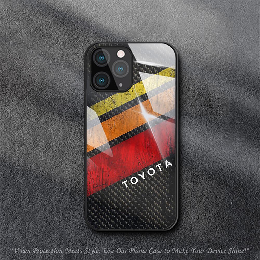 Toyotas Auto-Logo Hülle Für iPhone Samsung Galaxy Redmi Note S 17 16 15 14 13 20 24 25 54 Pro Max Ultra Fe Air Gehärtetes Glas Hülle