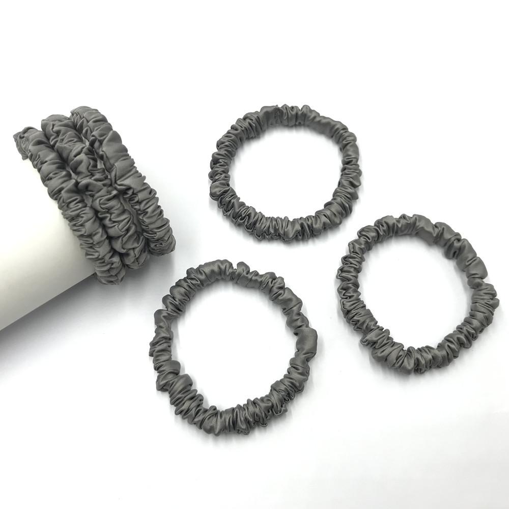 Fashionable Artificial Silk Thin Hair Tie High-Grade Satin Large Intestine Circle Women'S Headstring Hair Ornament