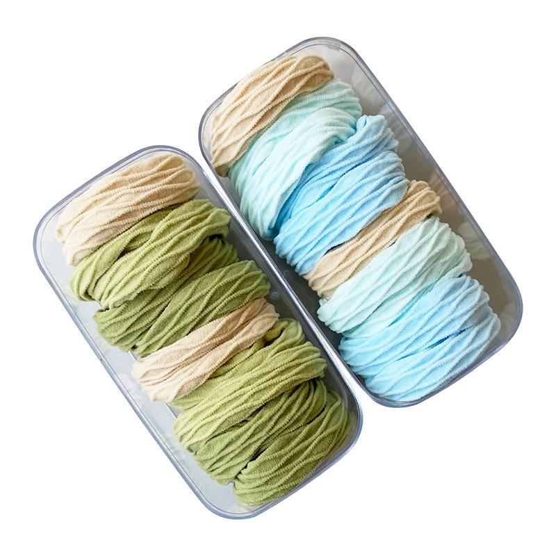 High Elasticity Durable Women's Ponytail Hair Tie In Thickened Seamless Rubber Band with Acrylic Box.