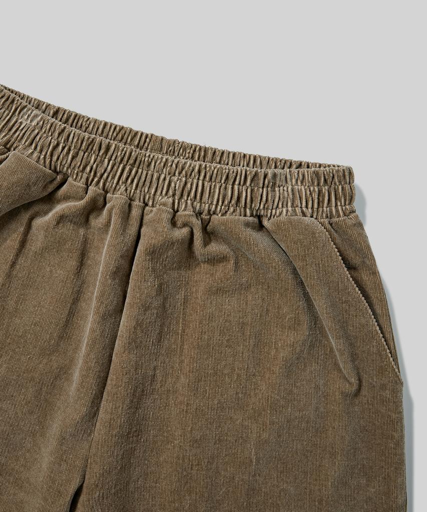 Beodeonteu Basic Wide Corduroy Elastic Pants [Timber]
